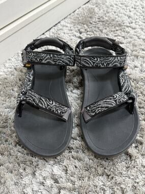Teva Hurricane XLT 2 Sandals Black Gray Pattern 1019390Y Youth Size 5 Unisex